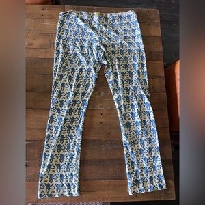 Roller Rabbit Blue and White Patterned Men Pants